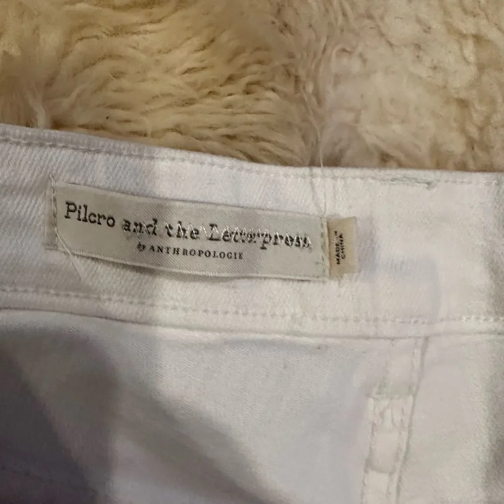 Anthropologie Skinny White Jeans NWT